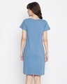 Shop Women's Blue Emoji Printed Short Night Dress-Design