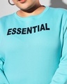 Shop Women's Blue Essential Typography Plus Size Sweatshirt