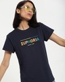 Shop Women's Blue Euphoria Boyfriend T-shirt-Front