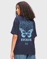 Shop Women's Blue Evolve Graphic Printed Oversized T-shirt-Design