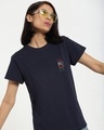 Shop Women's Blue Fabulous Boyfriend T-shirt-Front
