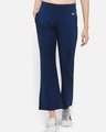 Shop Women's Blue Flared Activewear Casual Pants-Front