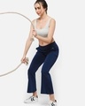 Shop Women's Blue Flared Activewear Casual Pants