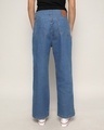 Shop Women's Blue Flared Baggy Jeans-Full