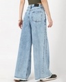Shop Women's Blue Washed Flared Jeans-Design