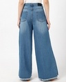 Shop Women's Blue Flared Washed Jeans-Design