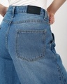 Shop Women's Blue Flared Washed Jeans