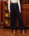 Shop Women's Blue Flared Jeans-Front