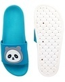 Shop Women's Blue Flat Panda Slippers & Flip Flops-Design