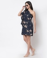 Shop Women's Blue Floral Print Dress-Full