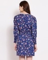Shop Women's Blue Floral Print Dress-Design