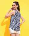 Shop Women's Blue Floral Print Top-Full