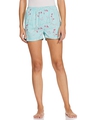 Shop Women's Blue Floral Printed Rayon Shorts-Front