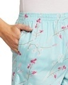 Shop Women's Blue Floral Printed Rayon Shorts-Full