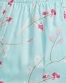 Shop Women's Blue Floral Printed Rayon Shorts