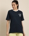 Shop Women's Blue Florida Typography Oversized T-shirt-Design