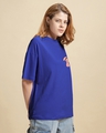 Shop Women's Blue Follow Your Heart Graphic Printed Oversized T-shirt-Design