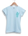 Shop Women's Blue Forever Ice cream Graphic Printed T-shirt-Design