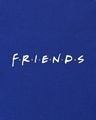 Shop Women's Blue Friends logo Graphic Printed Boyfriend T-shirt