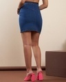 Shop Women's Blue Front Flap Denim Skirts-Design