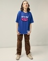 Shop Women's Blue Give me space Graphic Printed Oversized T-shirt