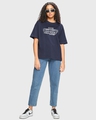 Shop Women's Blue GOTG Logo Graphic Printed Oversized T-shirt