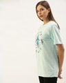 Shop Women's Blue Graphic Print T-shirt-Design