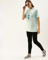 Shop Women's Blue Graphic Print T-shirt