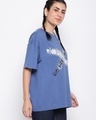 Shop Women's Blue Graphic Printed Loose Fit T-shirt-Design