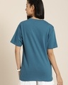 Shop Women's Blue Graphic Printed Oversized T-shirt-Design