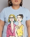 Shop Women's Blue Graphic Printed T-shirt