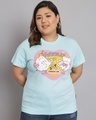 Shop Women's Blue Graphic Printed T-shirt-Front