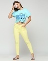 Shop Women's Blue Hakuna Matata Graphic Printed Boyfriend T-shirt-Full