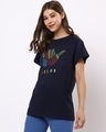 Shop Women's Blue Hang Loose Relax Boyfriend T-shirt-Design