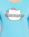 Shop Women's Blue Hello Kitty Typography T-shirt