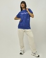 Shop Women's Blue Herbie The Robot Graphic Printed Boyfriend T-shirt-Full