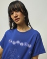 Shop Women's Blue Herbie The Robot Graphic Printed Boyfriend T-shirt