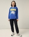 Shop Women's Blue Hero Without Cape Graphic Printed Oversized T-shirt-Full