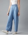 Shop Women's Blue High Rise Wide Leg Jeans-Design
