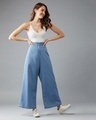 Shop Women's Blue High Rise Wide Leg Jeans