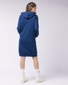Shop Women's Blue Hooded Long Jacket-Design