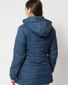 Shop Women's Blue Hooded Puffer Jacket-Design