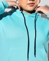 Shop Women's Blue Hooded Plus Size Sweatshirt