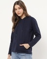 Shop Women's Blue Hoodie T-shirt-Design