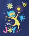 Shop Women's Blue I Feel Joy Graphic Printed Boyfriend T-shirt