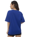 Shop Women's Blue I'm Fine Graphic Printed Oversized T-shirt-Full