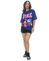 Shop Women's Blue I'm Fine Graphic Printed Oversized T-shirt