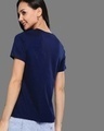 Shop Women's Blue IDGAF Printed  Premium Cotton T-shirt