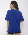 Shop Women's Blue Illusion Graphic Printed Oversized T-shirt-Full