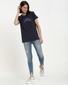 Shop Women's Blue Jorney Maps Boyfriend T-shirt-Design